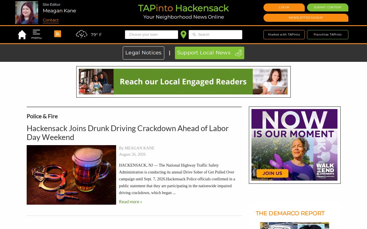 Bergen County crime news coverage from TAPinto Hackensack Police and Fire
